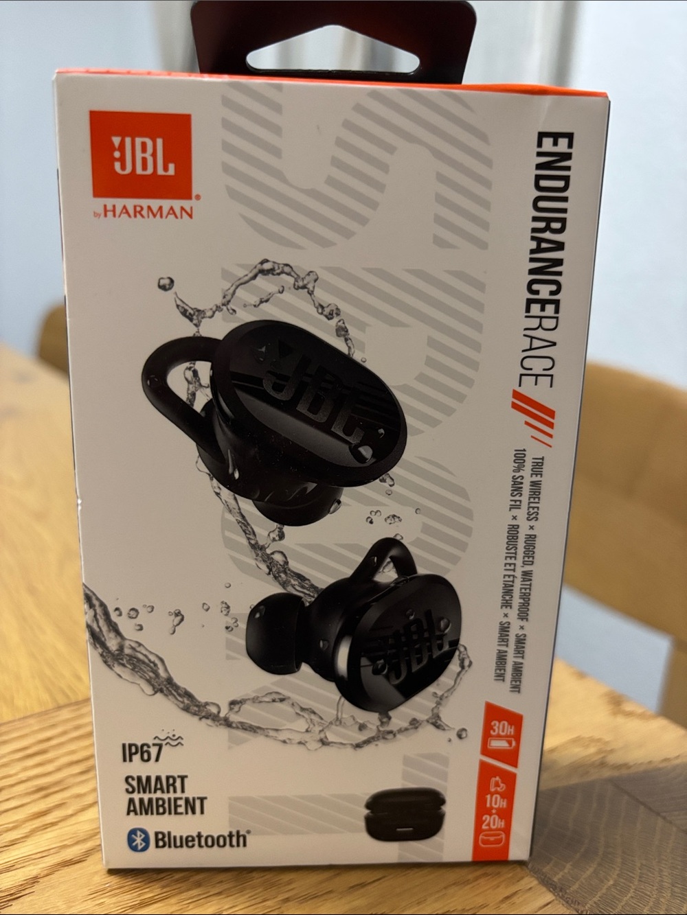 JBL Endurance Race True Wireless Earbuds Black IP67 Smart Ambient